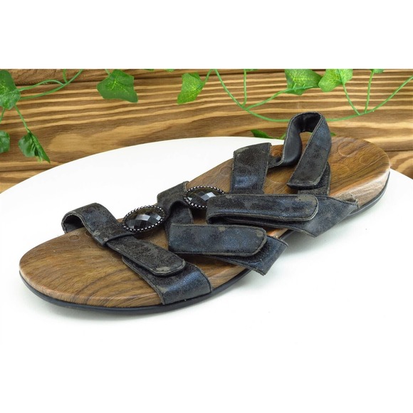 Orthaheel Sz 11 M Black Strappy Synthetic‎ Women Sandals - Picture 1 of 7